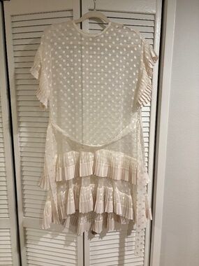 Zimmerman Sheer Polka Dot Tiered Dress